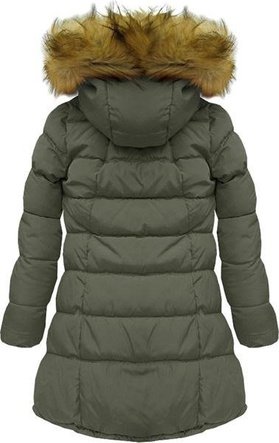 TRAPEZOWA KURTKA ZIMOWA KHAKI (8610)