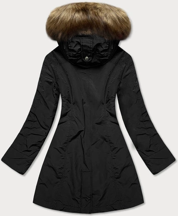 Zimowa kurtka damska czarna (m21309)