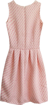 SUKIENKA Z TŁOCZONYM WZOREM RÓŻOWO-ECRU (3124)