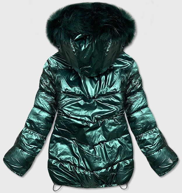 DWUSTRONNA KURTKA DAMSKA ZIMOWA ZIELONO-BEŻOWA (HS-806)