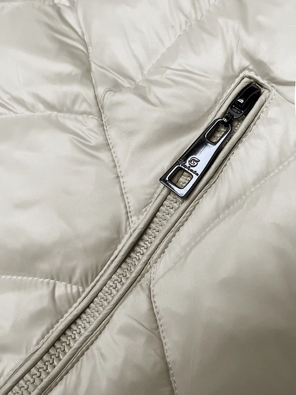 Przejściowa pikowana kurtka damska Glakate ecru (LU-2201)