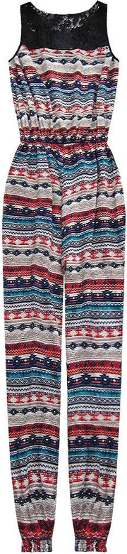 DŁUGI AZTECKI KOMBINEZON CZARNO-GRANATOWY (7901-14#)