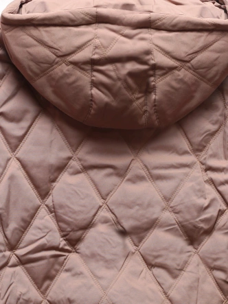 Pikowana kurtka z ozdobnymi ściągaczami oliwkowa (16M9086-84)