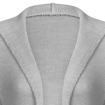 DŁUGI SWETER Z KAPTUREM I KIESZENIAMI JASNOSZARY (114ART)