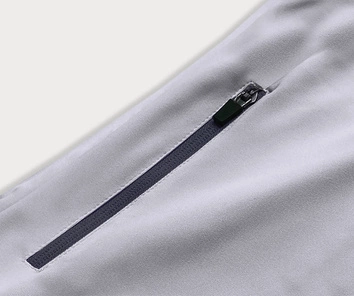 Damska bluza z elastycznego materiału granatowo-szara (hd149-03)