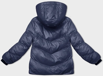 Puchowa kurtka zimowa damska granatowa (23065-1)