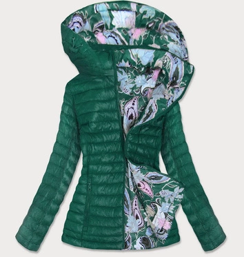 DAMSKA KURTKA DWUSTRONNA ZIELONA (7174)