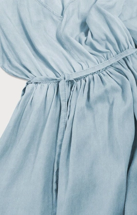 SUKIENKA JEANSOWA Z FALBANĄ BŁĘKITNA (391ART)