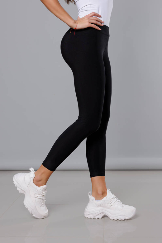 Bawełniane legginsy czarne (YW01053-A1)