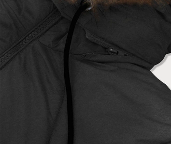 PIKOWANA KURTKA DAMSKA CZARNA (2013-2BIG)