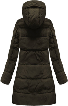 KURTKA Z PUCHEM NATURALNYM KHAKI (8063)