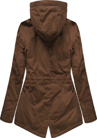 KURTKA TYPU PARKA BRĄZOWA (B2664)