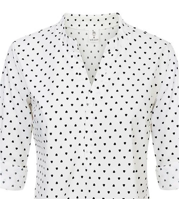 BLUZKA W SERDUSZKA ŚMIETANOWA (GOOD29)