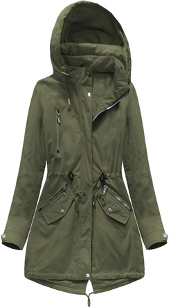 DWUSTRONNA PARKA Z KAPTUREM KHAKI (W0233BIG)
