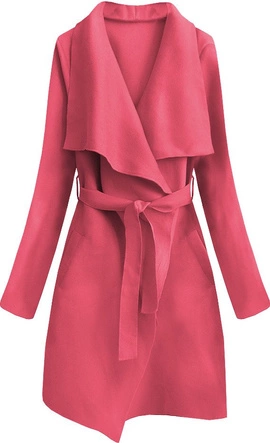 MINIMALISTYCZNY PŁASZCZYK RÓŻOWY (552ART)