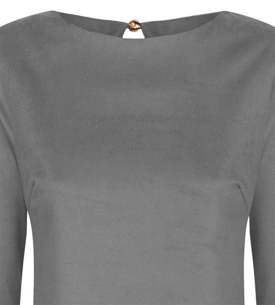 TRAPEZOWA SUKIENKA A'LA ZAMSZOWA SZARA (420)