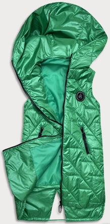 Pikowana kamizelka damska zielona (B8127-82)