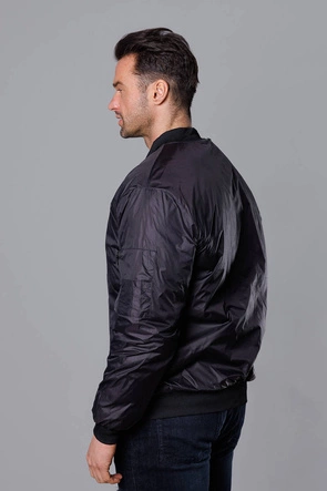 Męska kurtka bomberka z pikowaną podszewką czarna (AK95-1)