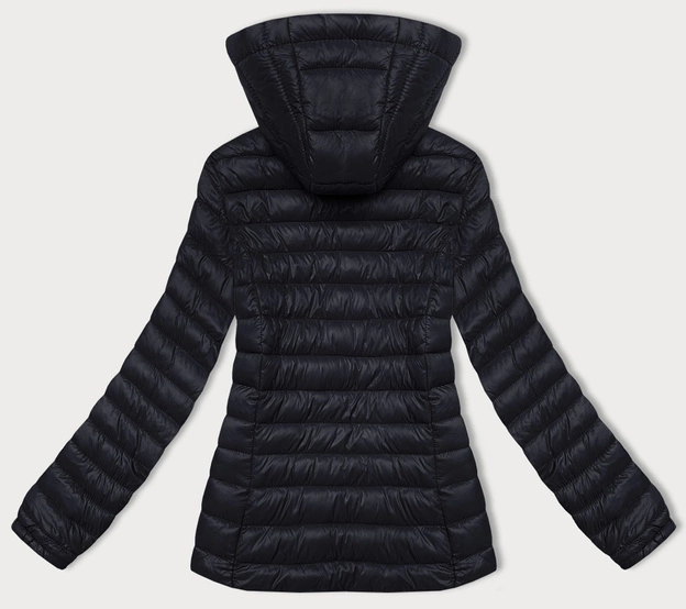 Pikowana kurtka damska z kapturem J Style grafitowa (16M9102-105)