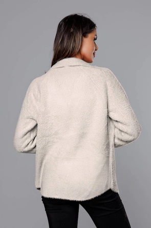 Krótka narzutka alpaka ecru (CJ65)