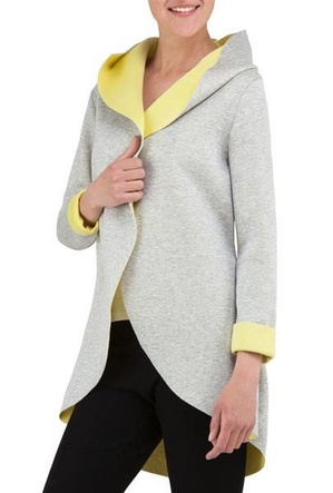 NARZUTKA BLUZA SWEETISSIMA SZARO-ŻÓŁTA (8103-6)
