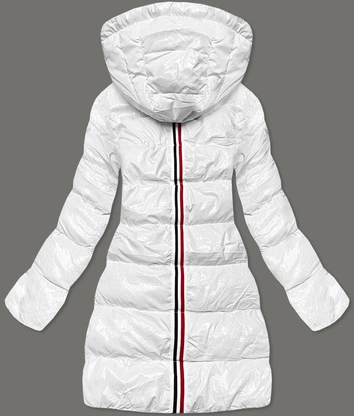 ZIMOWA KURTKA DAMSKA Z EFEKTEM 3D BIAŁA (CAN-581)