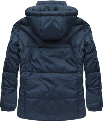 KURTKA ZIMOWA Z KAPTUREM GRANATOWA (601)