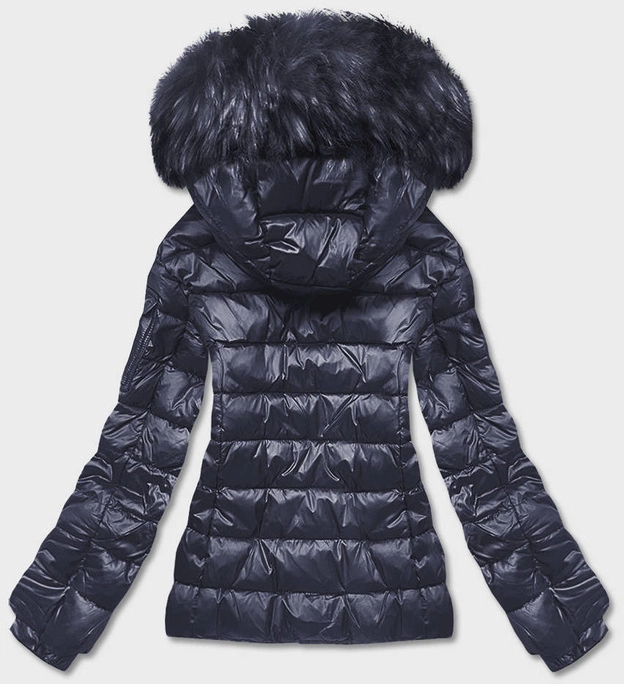 Krótka kurtka damska zimowa granatowa (YP-20129-55)