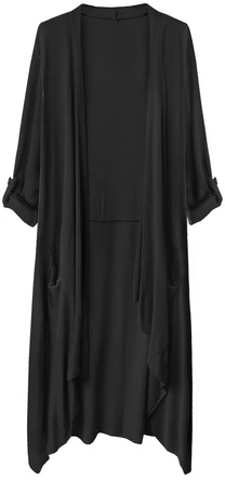 CIENKA NARZUTKA Z KIESZENIAMI CZARNA (248ART)