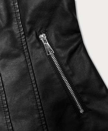 Kurtka ramoneska ze stójką czarna (11Z8058)