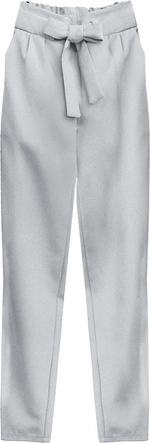 SPODNIE CHINOS Z PASKIEM SZARE (295ART)