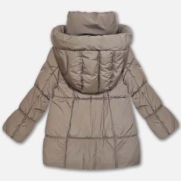 Puchowa damska kurtka oversize S'West beżowa (B8539-12)