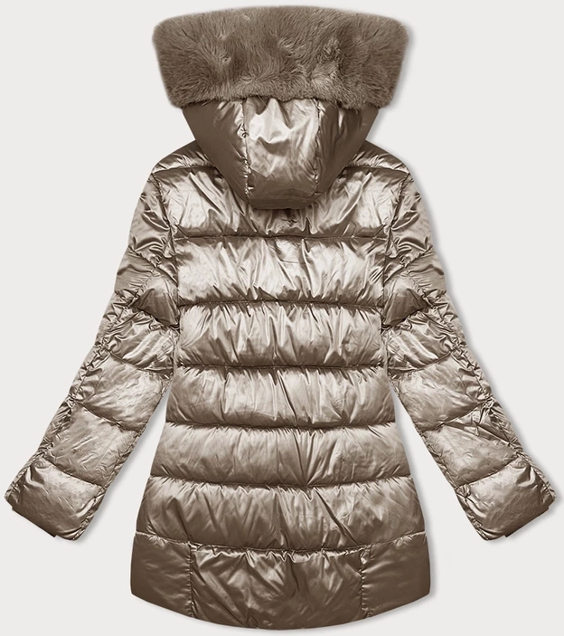 Damska kurtka bombka S'west beżowa (B8192-12)