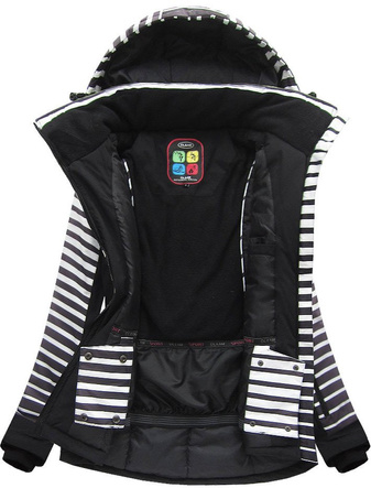 DAMSKA KURTKA ZIMOWA SNOWBOARDOWA Z MEMBRANĄ CZARNA (W191)