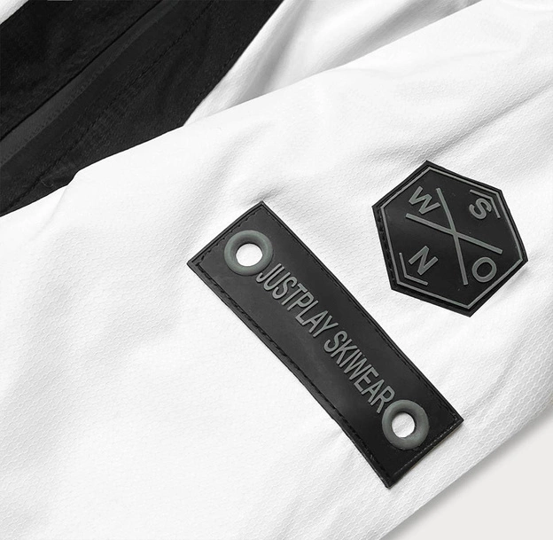 DAMSKA KURTKA ZIMOWA NARCIARSKA CZARNO-BIAŁA (B2356)