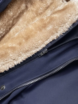 Parka damska z podpinką granatowa (m-21201)