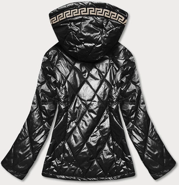 PIKOWANA KURTKA PLUS SIZE CZARNA (B8013-1)