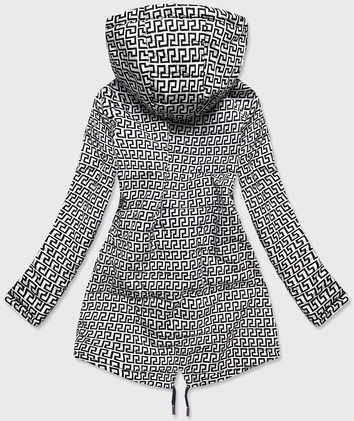 DWUSTRONNA KURTKA PARKA DAMSKA GRANAT/BIAŁY (W580)