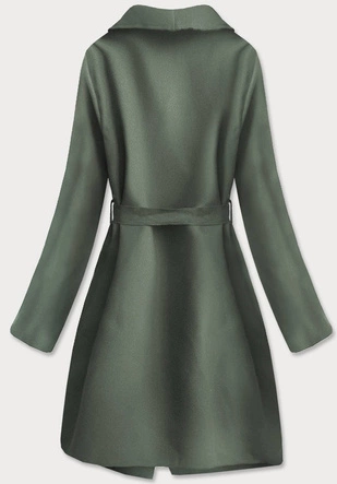 Minimalistyczny płaszcz damski khaki (747art)