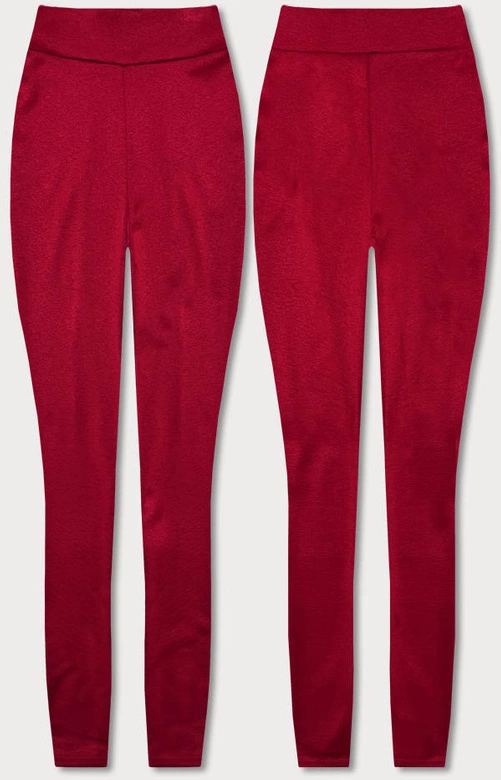 Bawełniane legginsy damskie czerwone (YW1001-5)