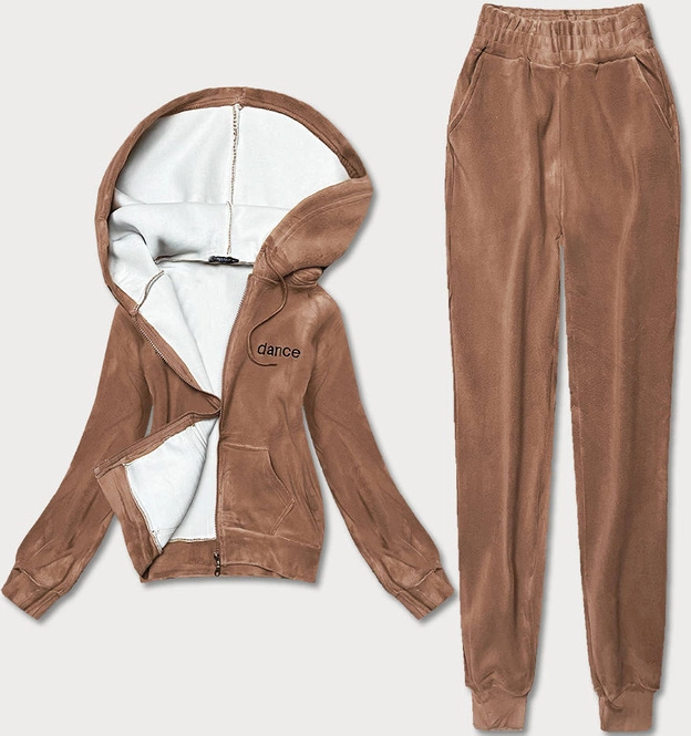 POLAROWY KOMPLET DRESOWY DAMSKI KARMELOWY (YP-1024)