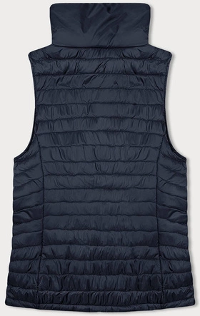 Cienka kamizelka damska ze stójką granatowa (16M9072-215)