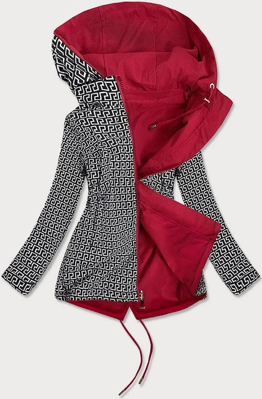 Dwustronna kurtka damska bordowa (br9762)