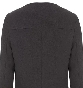 PROSTY PŁASZCZ Z ZAMKIEM CZARNY (2425)