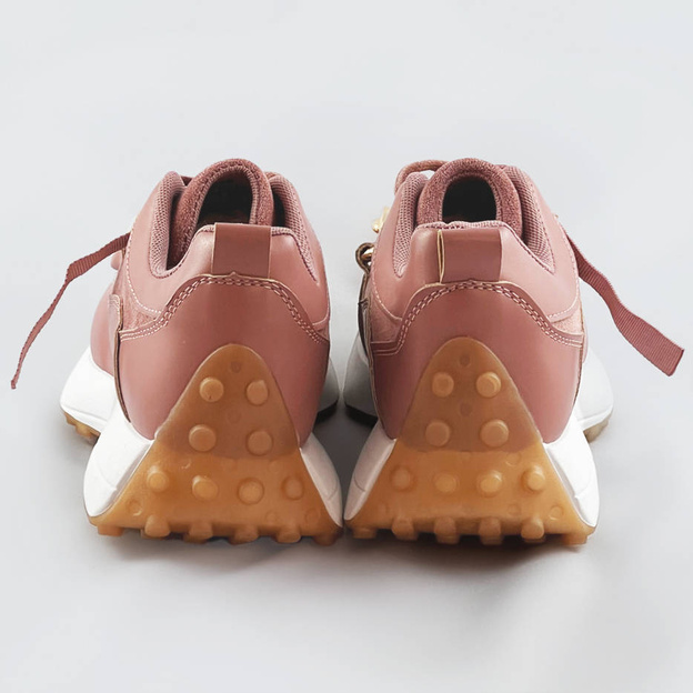 Buty sportowe z łańcuchem różowe (n-206)