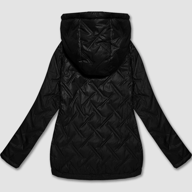 Lekka kurtka damska plus size z kapturem S'West czarna (B8558-1)