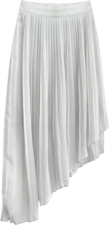 PLISOWANA ASYMETRYCZNA SPÓDNICA JASNOSZARA (290ART)