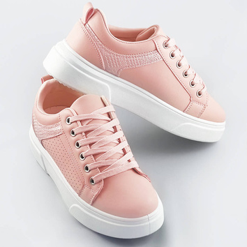 Buty sportowe damskie różowe (s221)