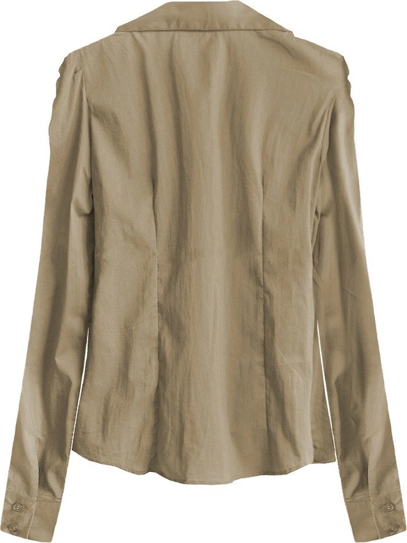 BAWEŁNIANA KOSZULA BEŻOWA (X1625X)