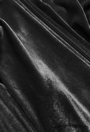 Welurowy dres damski czarny (81201)